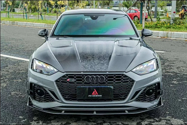 картинка Сплиттер (губа) на передний бампер для Audi RS5 B9.5 магазин  StreetTuning 